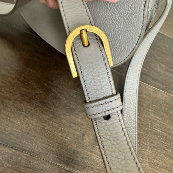 CHLOE Marcie Small Saddle Bag in Cashmere Gray - Picture 5 of 12